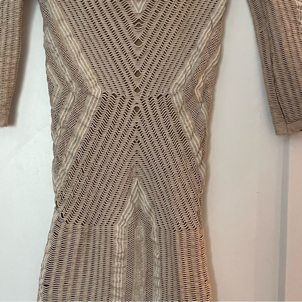 vintage y2k 90s Bebe crochet body-con dress made in the USA - Picture 6 of 10